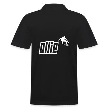 OLLIE Skater Skating Skateboard Fun Sport Design - Männer Poloshirt - Schwarz - Hinten - Kai (181cm)