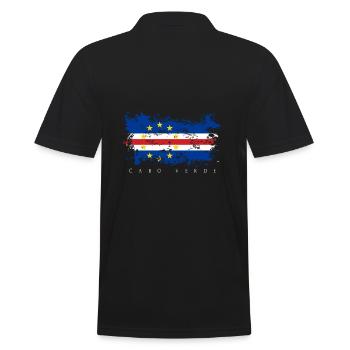 Cabo Cape Verde Africa Praia Island Flag Flag - Men's Polo Shirt - black - Back - Kai (181cm)