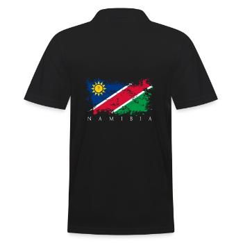 Namibie Afrique Drapeau Drapeau Personnes État Fierté Pays - Polo Homme - noir - Dos - Kai (181cm)