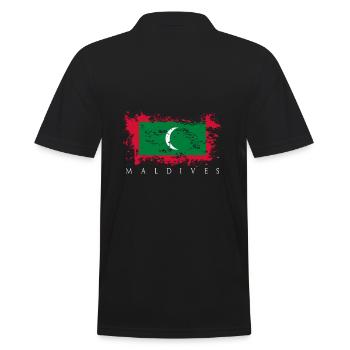 Maldives maldives asie drapeau drapeau tropiques voyage - Polo Homme - noir - Dos - Kai (181cm)