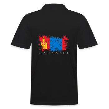 Mongolia Mongolei Asien Flagge Fahne Land Volk - Männer Poloshirt - Schwarz - Hinten - Kai (181cm)