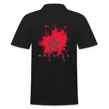 Maroc maroc afrique drapeau drapeau état personnes - Polo Homme - noir - Dos - Kai (181cm)