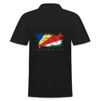 Seychelles seychelles afrique drapeau drapeau pays - Polo Homme - noir - Dos - Kai (181cm)