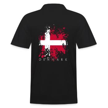 Drapeau Danemark Danemark Dansk Copenhague drapeau - Polo Homme - noir - Dos - Kai (181cm)