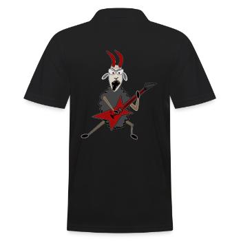 Hardrock Bock - Men's Polo Shirt - black - Back - Kai (181cm)