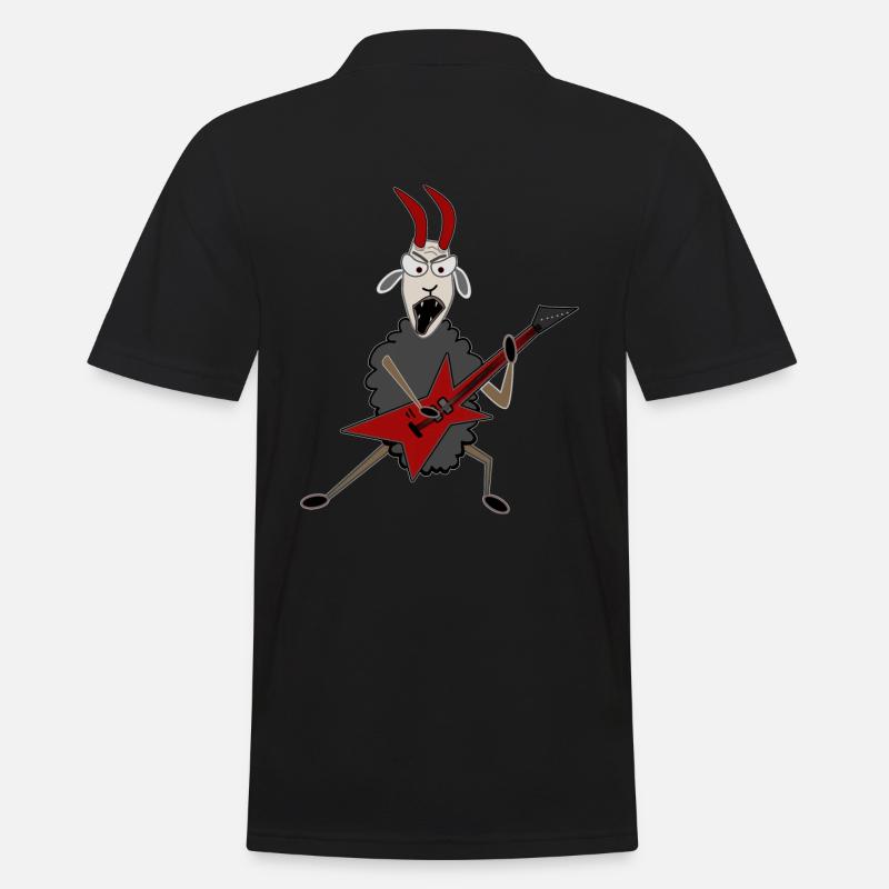Hardrock Bock - Männer Poloshirt - Schwarz