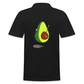 Avocado - Männer Poloshirt - Schwarz - Hinten - Kai (181cm)