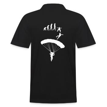 Skydiving Evolution Skydiver - Men's Polo Shirt - black - Back - Kai (181cm)