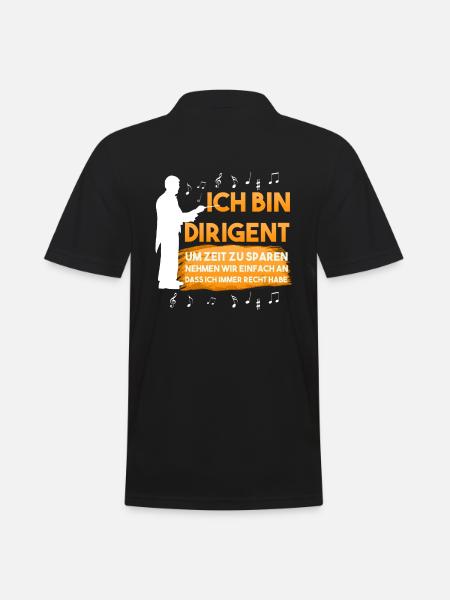 Dirigent Recht Haben Zeit sparen - Männer Poloshirt - Schwarz