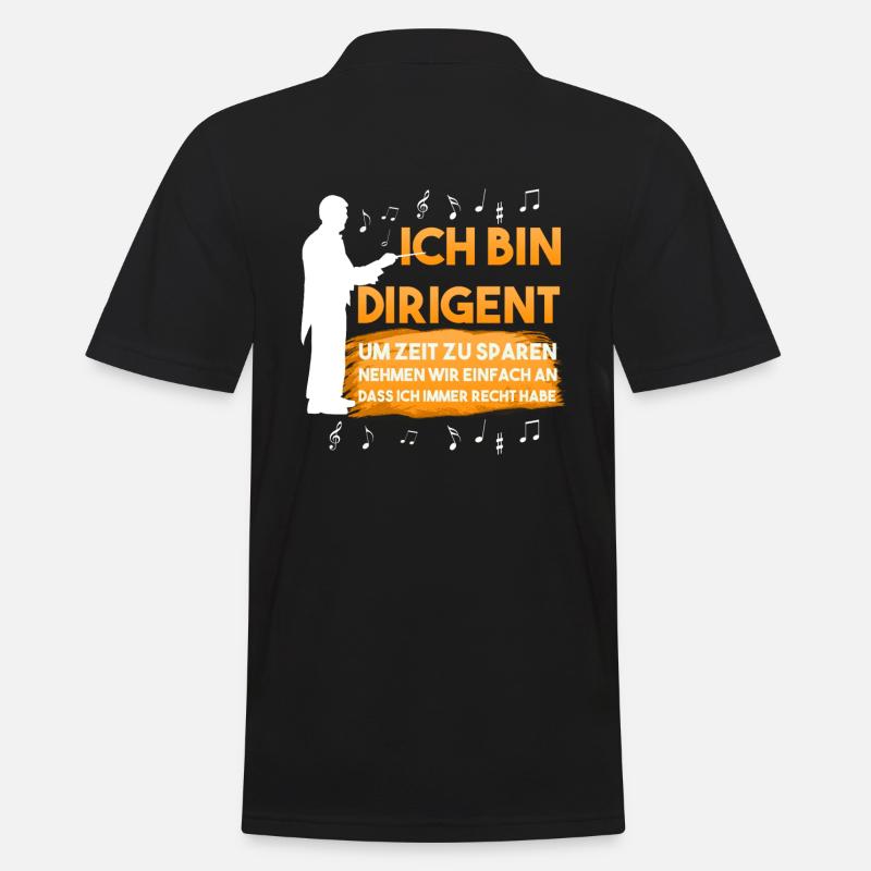Dirigent Recht Haben Zeit sparen - Männer Poloshirt - Schwarz