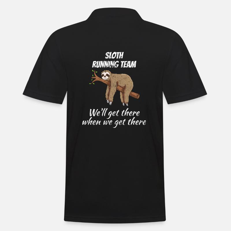 Sloth running team sloth - Men's Polo Shirt - black
