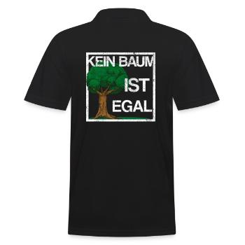 Kein Baum ist egal Klimawandel Umweltschutz Natur - Männer Poloshirt - Schwarz - Hinten - Kai (181cm)