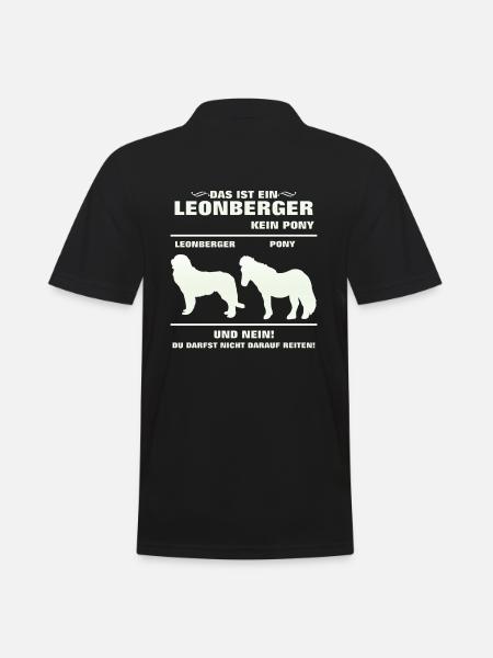 Leonberger Kein Pony Hunde Liebhaber Hunderasse - Männer Poloshirt - Schwarz