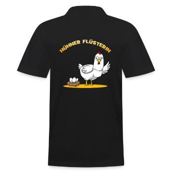 Chicken Whisper Farmer Farmer - Men's Polo Shirt - black - Back - Kai (181cm)