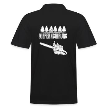 Kiefernchirurg Holzfäller Kettensäge - Männer Poloshirt - Schwarz - Hinten - Kai (181cm)