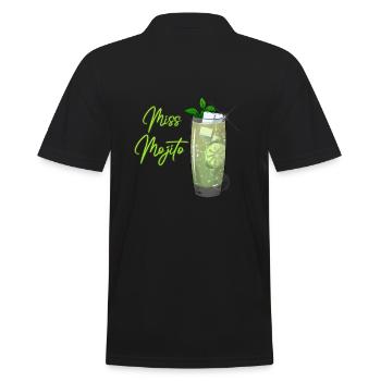 Miss Mojito Party Cocktail - Men's Polo Shirt - black - Back - Kai (181cm)
