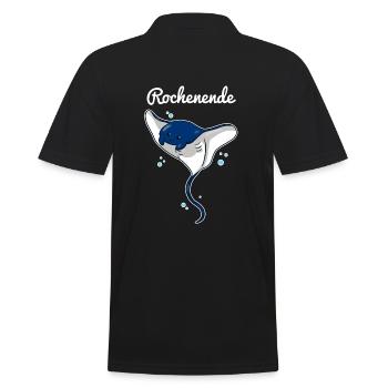 Rochenende Wochenende Manta - Männer Poloshirt - Schwarz - Hinten - Kai (181cm)