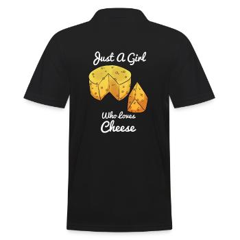 Juste une fille qui aime le fromage fromage fille - Polo Homme - noir - Dos - Kai (181cm)