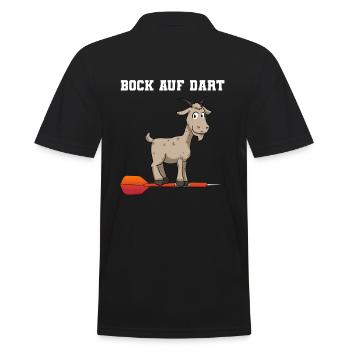 Bock auf Dart Dartpfeil Dartscheibe Dartspieler - Männer Poloshirt - Schwarz - Hinten - Kai (181cm)