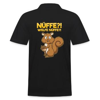 Nüffe Welfe Nüffe Eichhörnchen Nüsse - Männer Poloshirt - Schwarz - Hinten - Kai (181cm)