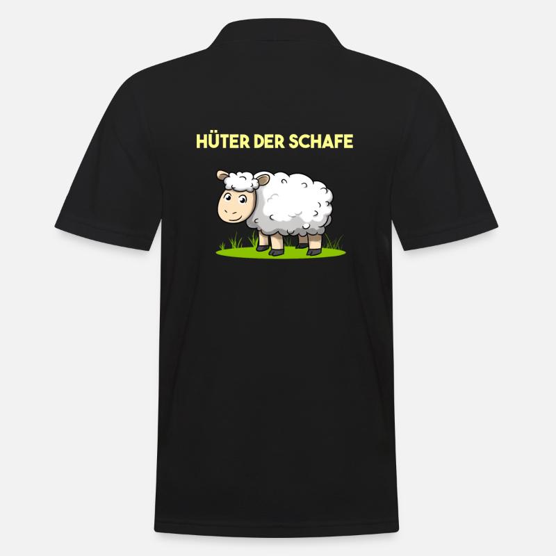 Hüter der Schafe Landwirt Schäfer Schaf - Männer Poloshirt - Schwarz