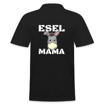 Esel Mama Bauernhof Landwirt - Männer Poloshirt - Schwarz - Hinten - Kai (181cm)