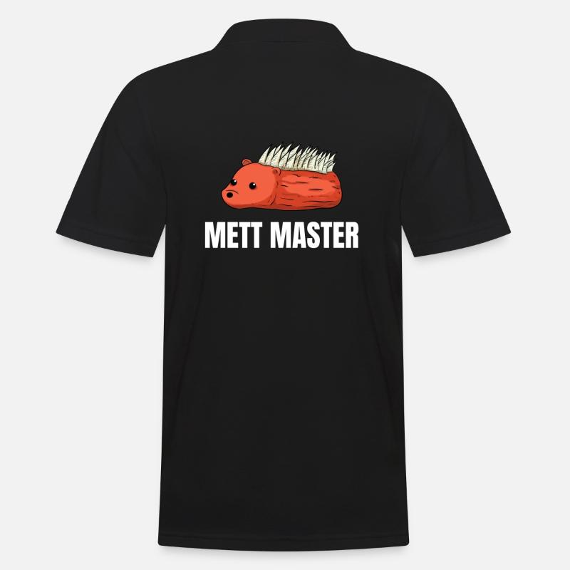 Mett Master Mettbrötchen Mettigel - Polo Homme - noir
