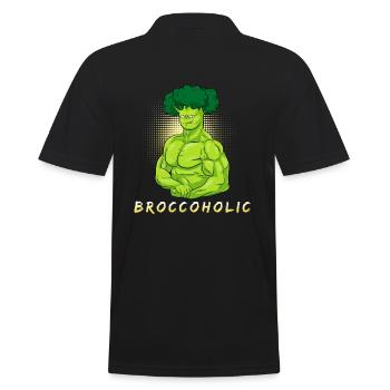 Brocoli végétalien brocoli - Polo Homme - noir - Dos - Kai (181cm)