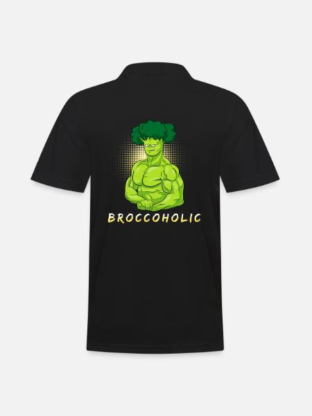Broccoholic vegan broccoli - Men's Polo Shirt - black