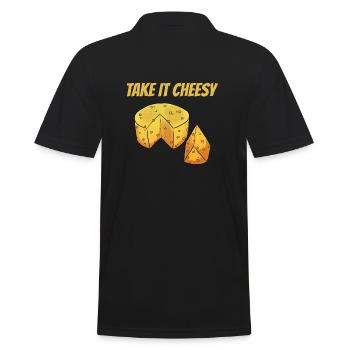 Take It Cheesy Cheese Fondue - Men's Polo Shirt - black - Back - Kai (181cm)