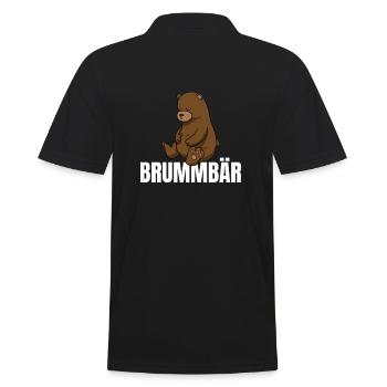Brummbär Bären Bär - Männer Poloshirt - Schwarz - Hinten - Kai (181cm)