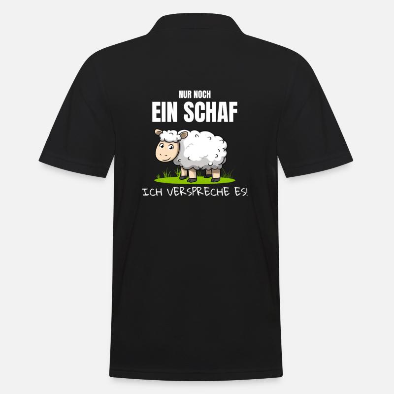 Nur noch ein Schaf Ich verspreche es Schäfer Hirte - Männer Poloshirt - Schwarz