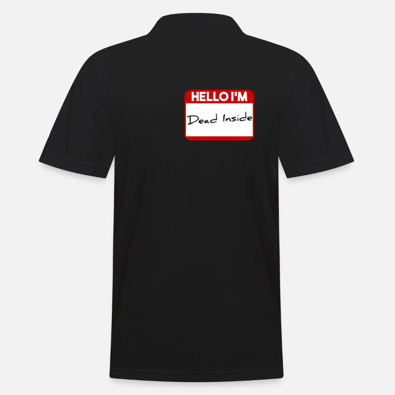 Hello I'm dead inside - Männer Poloshirt - Schwarz