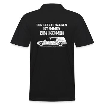 Der letzte Wagen ist immer ein Kombi Leichenwagen - Männer Poloshirt - Schwarz - Hinten - Kai (181cm)