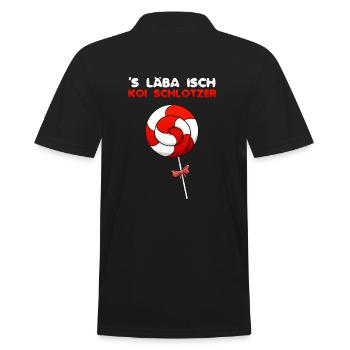 s Läba isch koi Schlotzer Schwabe schwäbisch - Männer Poloshirt - Schwarz - Hinten - Kai (181cm)