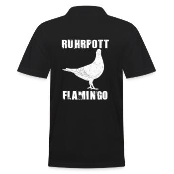 Ruhrpott Flamingo Ruhrgebiet Taube - Männer Poloshirt - Schwarz - Hinten - Kai (181cm)
