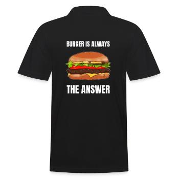 Burger est toujours la réponse - Polo Homme - noir - Dos - Kai (181cm)