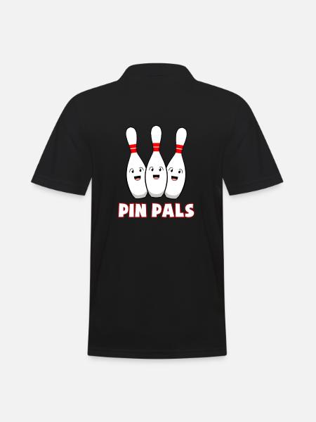 Équipe de bowling Pin Pals Kegeln - Polo Homme - noir