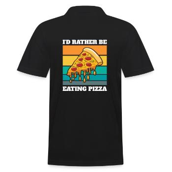 Je préfère manger des pizzas foodies - Polo Homme - noir - Dos - Kai (181cm)