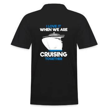 I Love It When We Are Cruising Together Cruise - Men's Polo Shirt - black - Back - Kai (181cm)