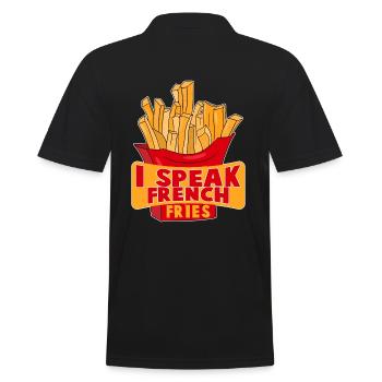 Je parle Français frites - Polo Homme - noir - Dos - Kai (181cm)