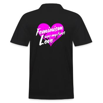 Le féminisme a été mon premier amour - Polo Homme - noir - Dos - Kai (181cm)