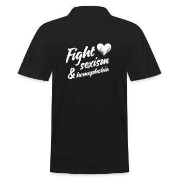 Lutter contre le sexisme et l’homophobie - Polo Homme - noir - Dos - Kai (181cm)