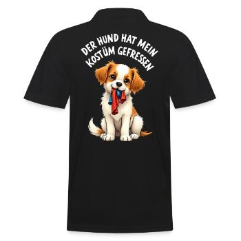 Kein Kostüm Hund Kostüm gefressen Karneval lustig - Männer Poloshirt - Schwarz - Hinten - Kai (181cm)