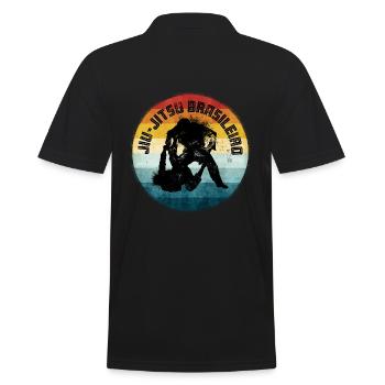 BJJ Brazilian Jiu Jitsu - Männer Poloshirt - Schwarz - Hinten - Kai (181cm)