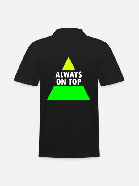 Always on top (split triangle) - Men's Polo Shirt - black
