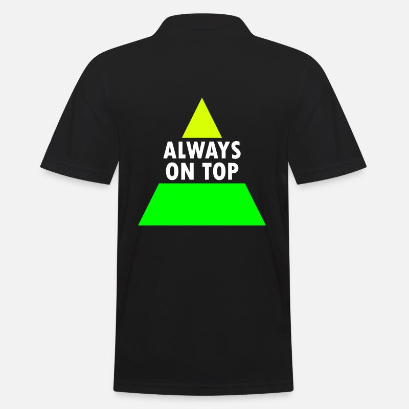 Always on top (split triangle) - Men's Polo Shirt - black