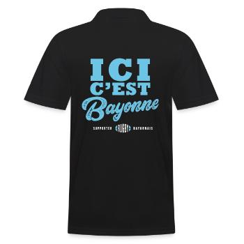 Rugby Supporter Rugby Bayonne Bayonnais - Polo Homme - noir - Dos - Kai (181cm)