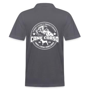 Cane Corso - Männer Poloshirt - Anthrazit - Hinten - Nico (186cm)