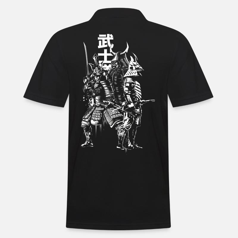 Samurai - Männer Poloshirt - Schwarz